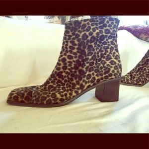 Italian Leopard/ Cheetah print booties